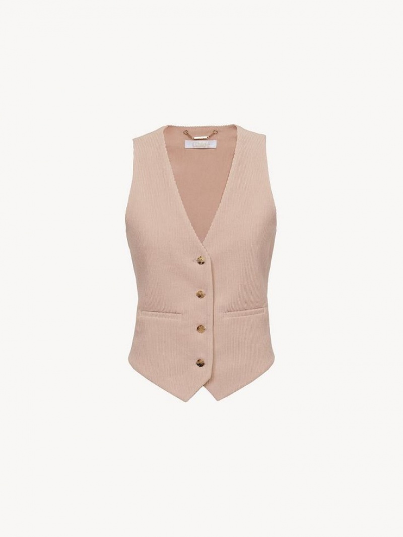 Chloe Klassieke Vest Jassen Roze | CHE-SR13805