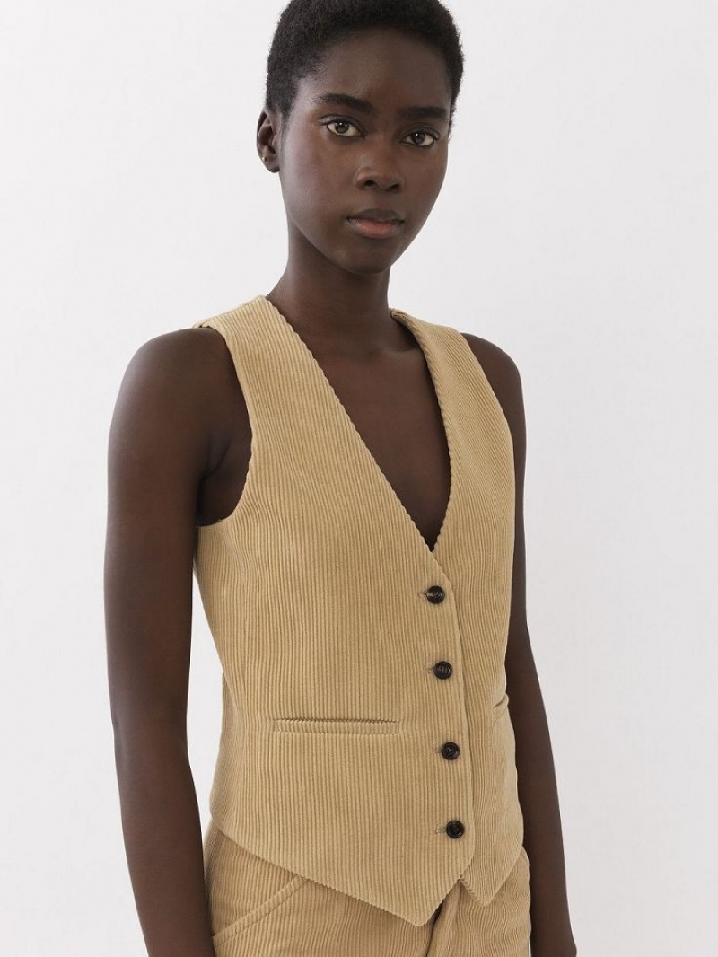 Chloe Klassieke Vest Pakken Beige | CHE-SR14069