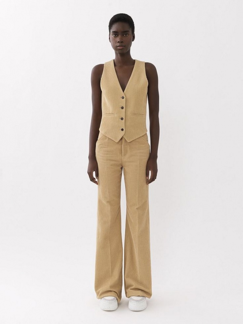 Chloe Klassieke Vest Pakken Beige | CHE-SR14069