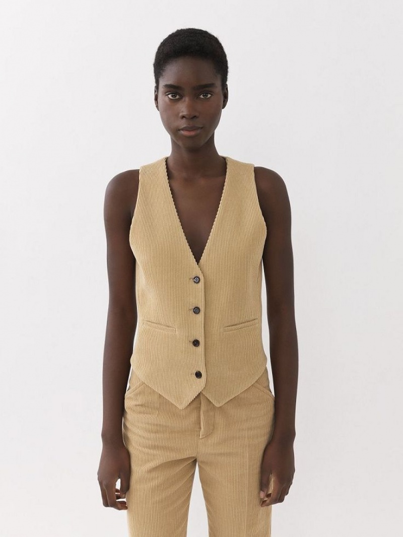Chloe Klassieke Vest Pakken Beige | CHE-SR14069