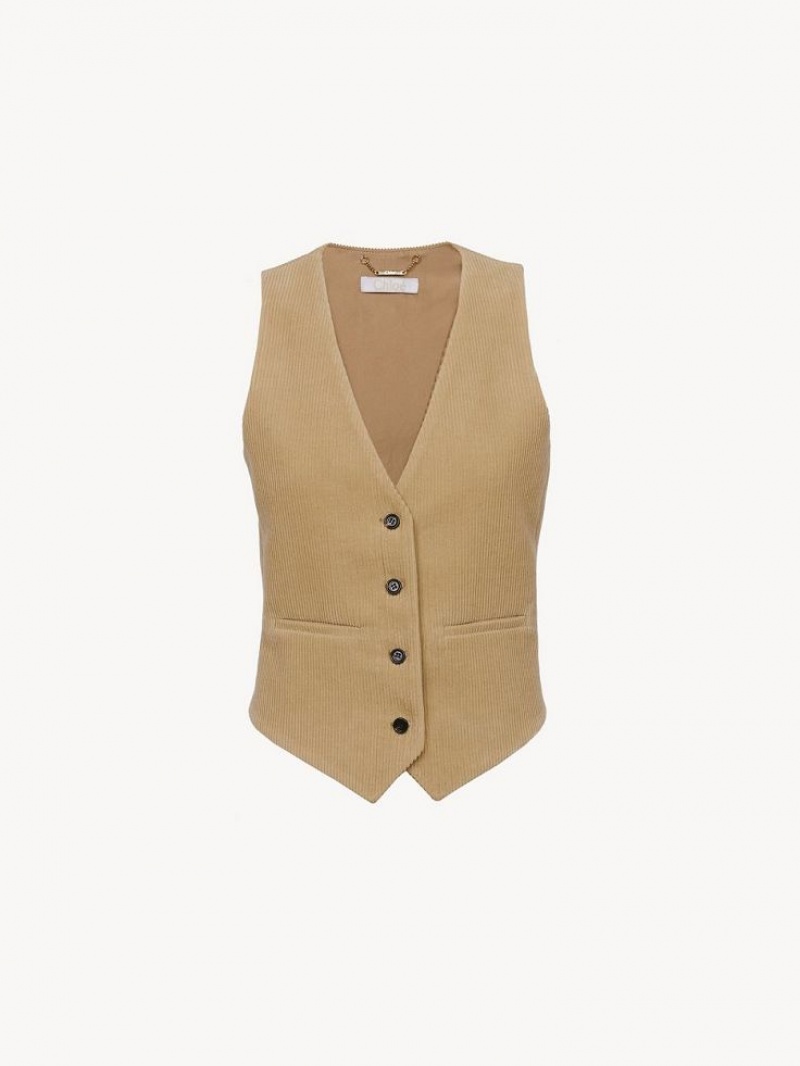 Chloe Klassieke Vest Pakken Beige | CHE-SR14069