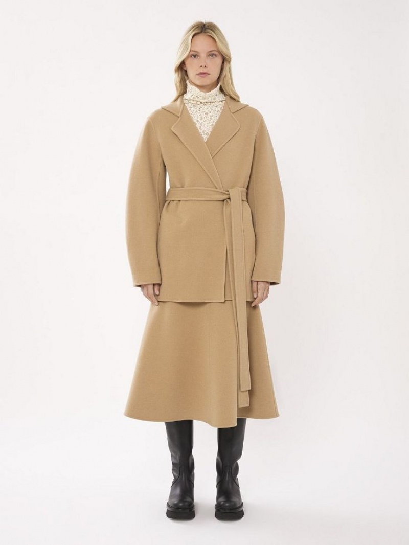 Chloe Kort Belted Jassen Beige | CHE-SR13824
