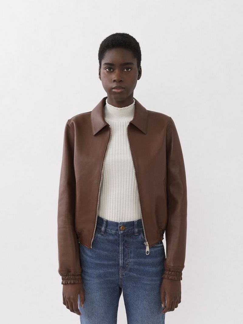 Chloe Kort Blouson Jassen Koffie | CHE-SR13797