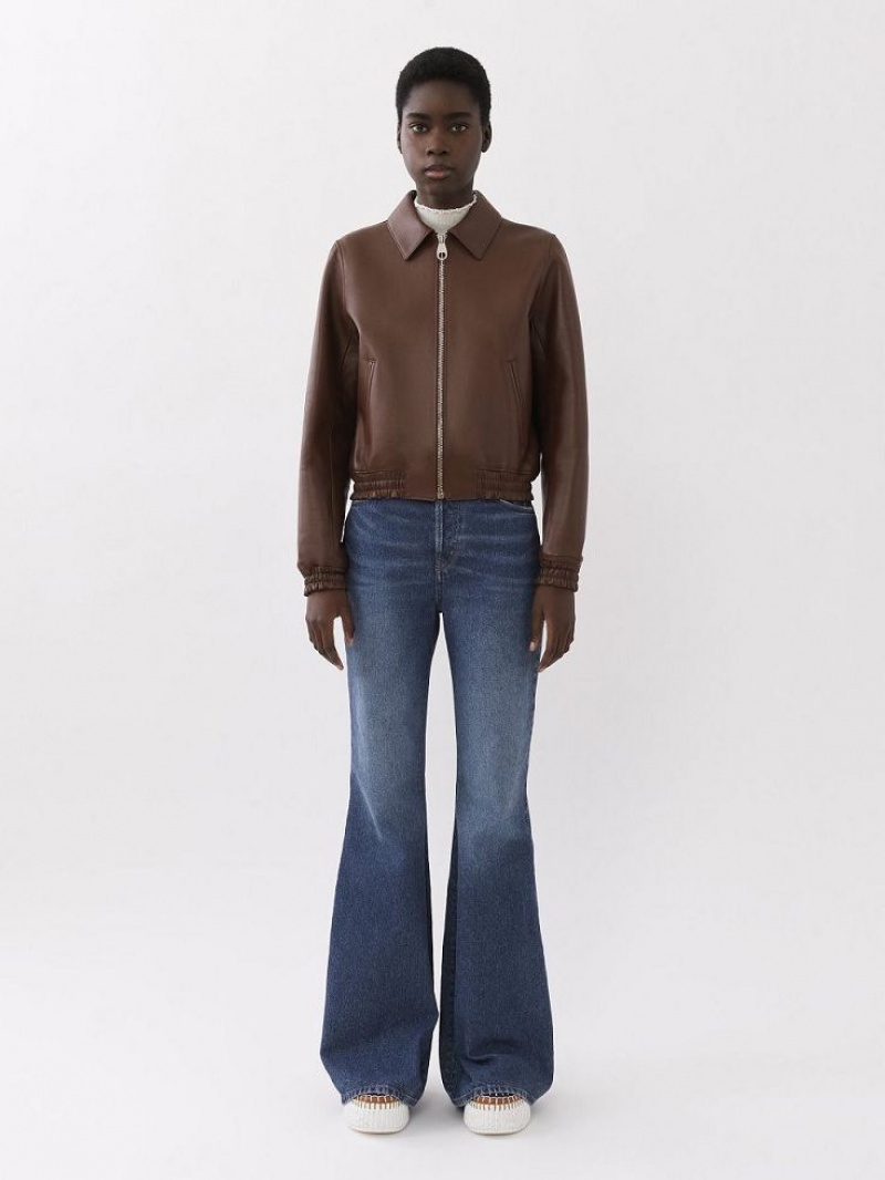 Chloe Kort Blouson Jassen Koffie | CHE-SR13797