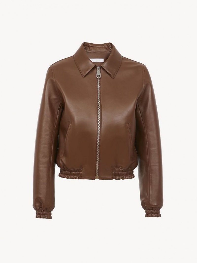 Chloe Kort Blouson Jassen Koffie | CHE-SR13797