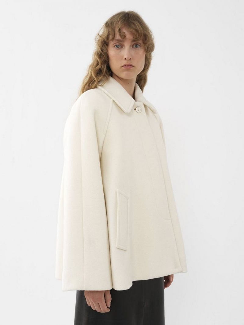 Chloe Kort Cape Jassen Wit | CHE-SR13799