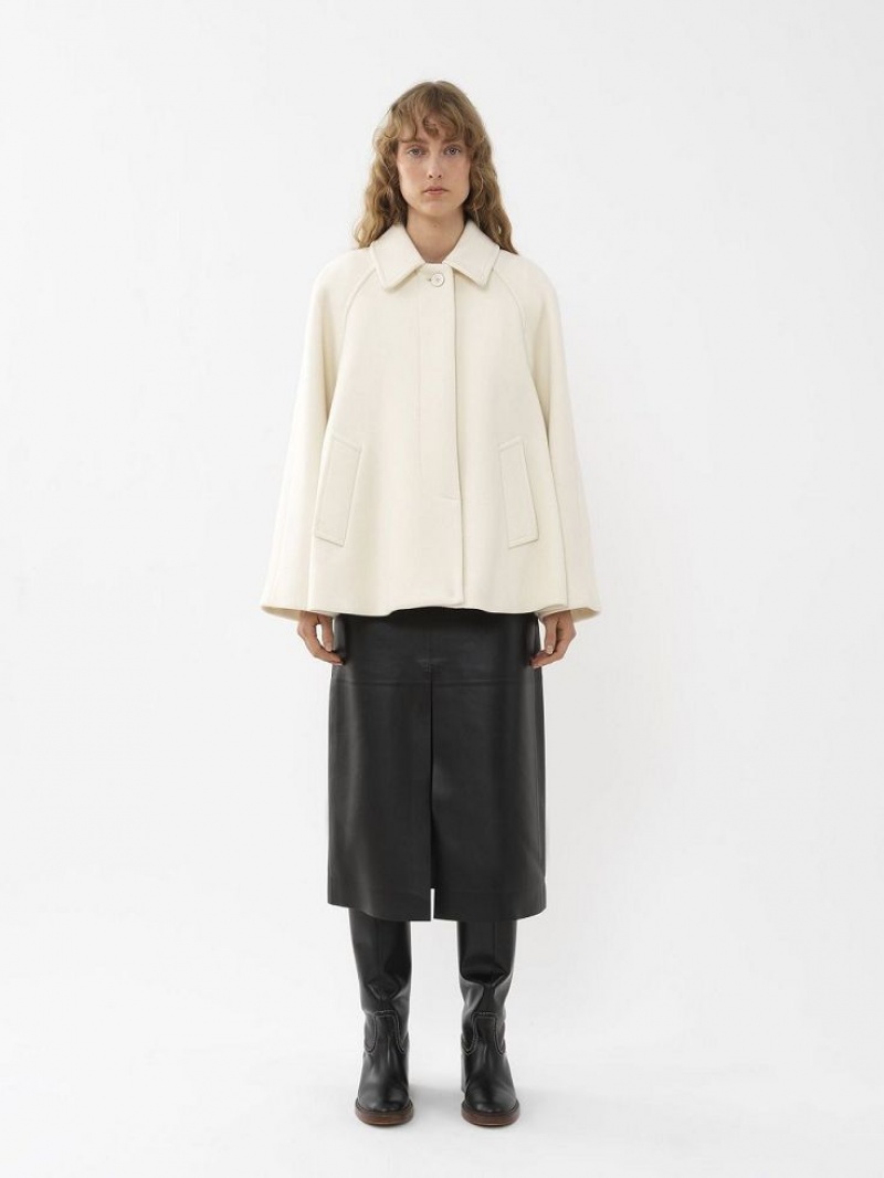 Chloe Kort Cape Jassen Wit | CHE-SR13799