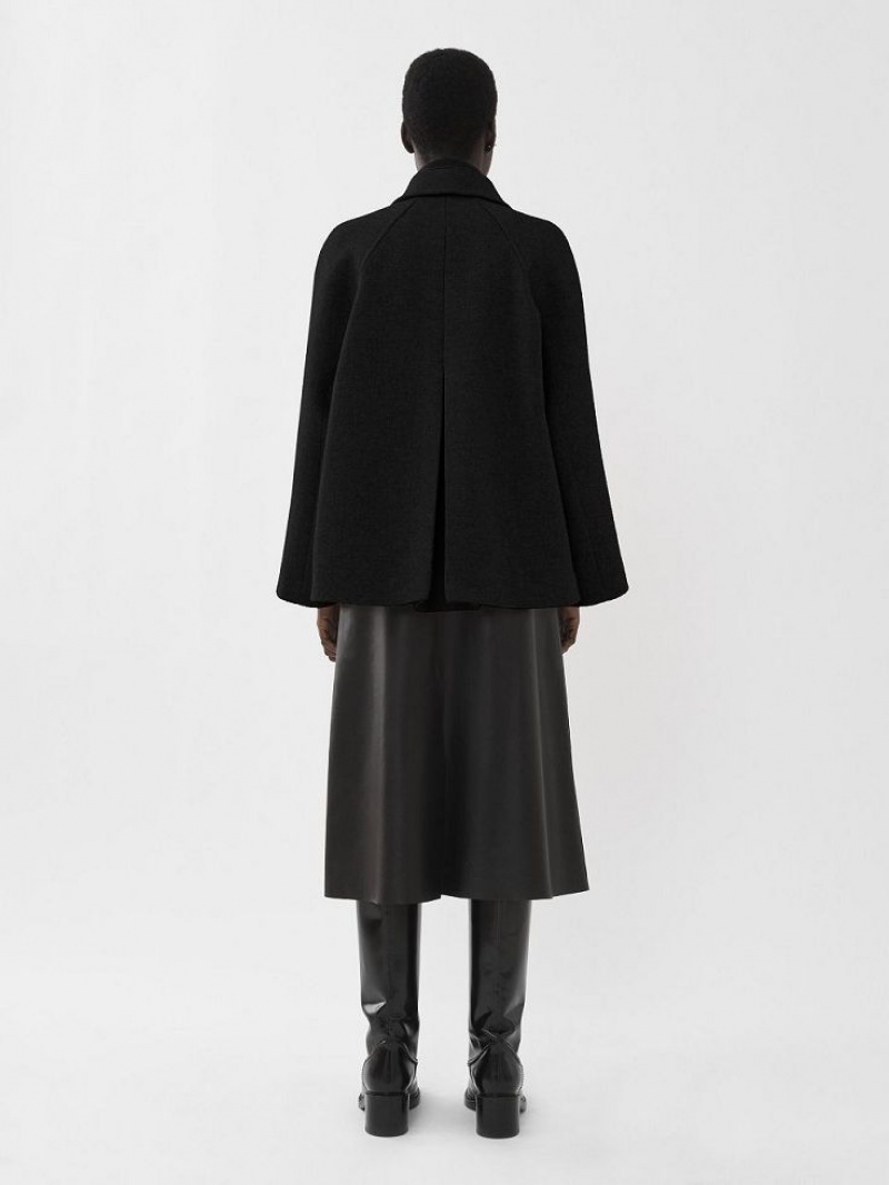 Chloe Kort Cape Jassen Zwart | CHE-SR13808