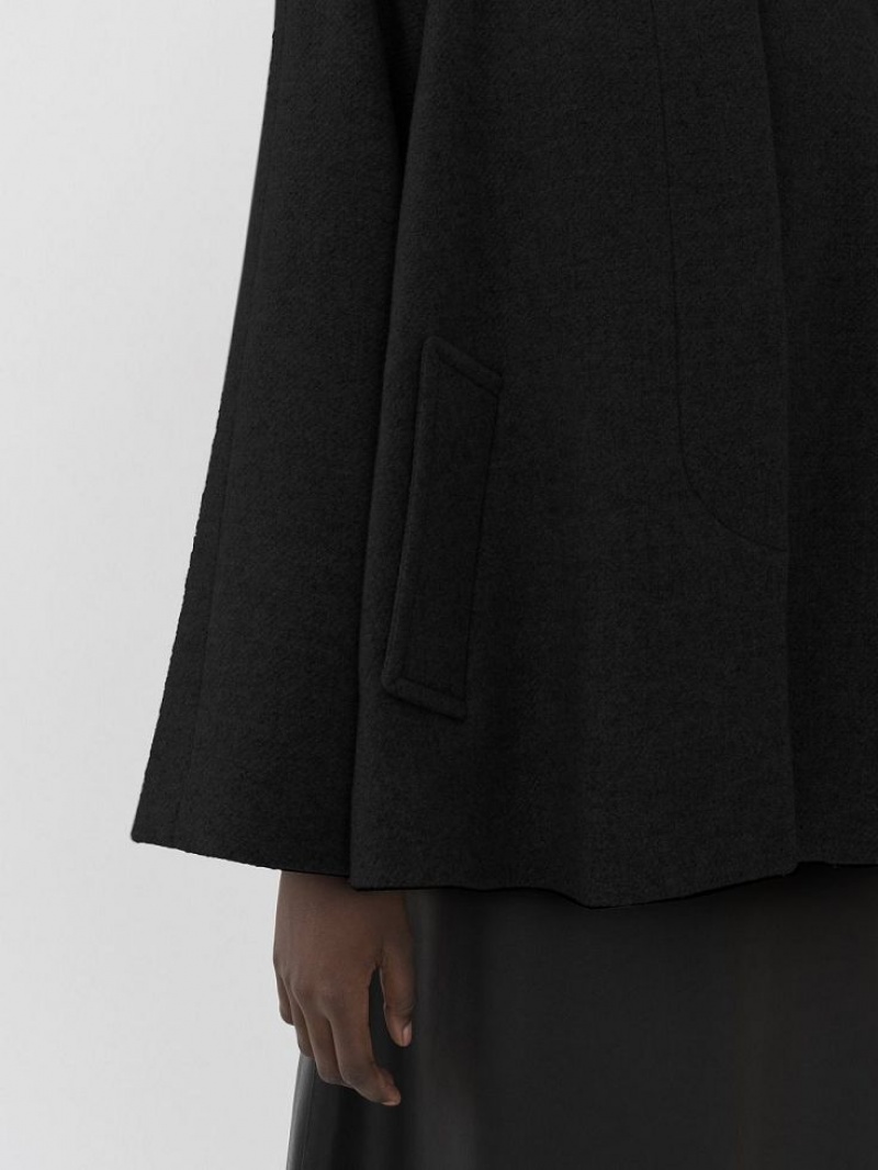 Chloe Kort Cape Jassen Zwart | CHE-SR13808