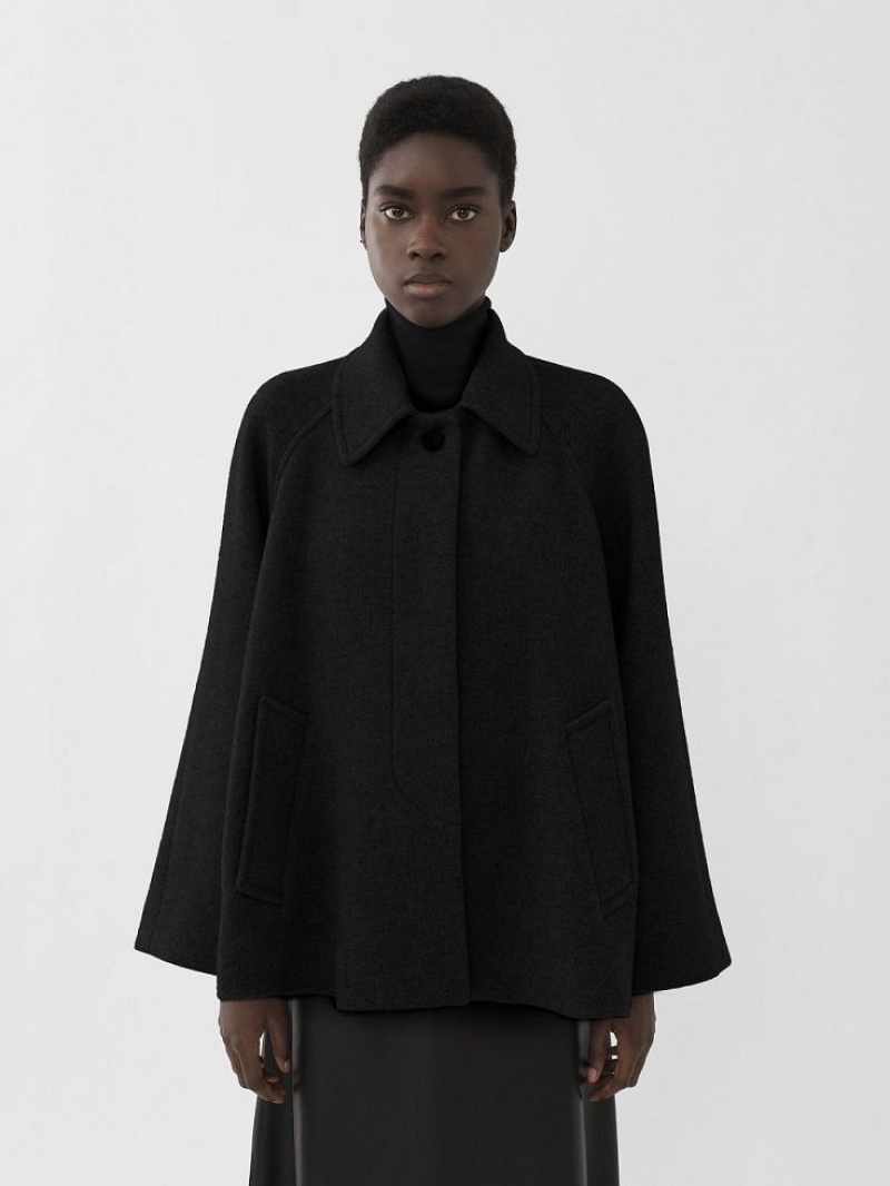 Chloe Kort Cape Jassen Zwart | CHE-SR13808