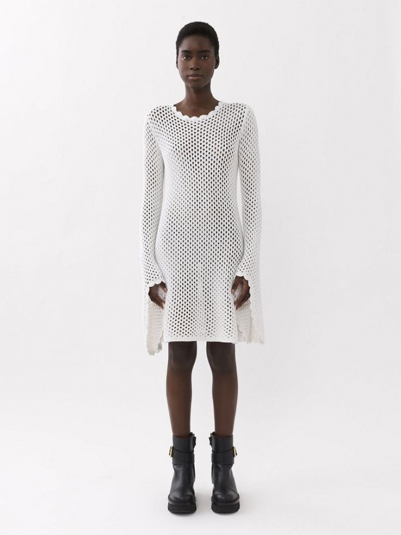 Chloe Kort Tunic Jurk Wit | CHE-SR13837
