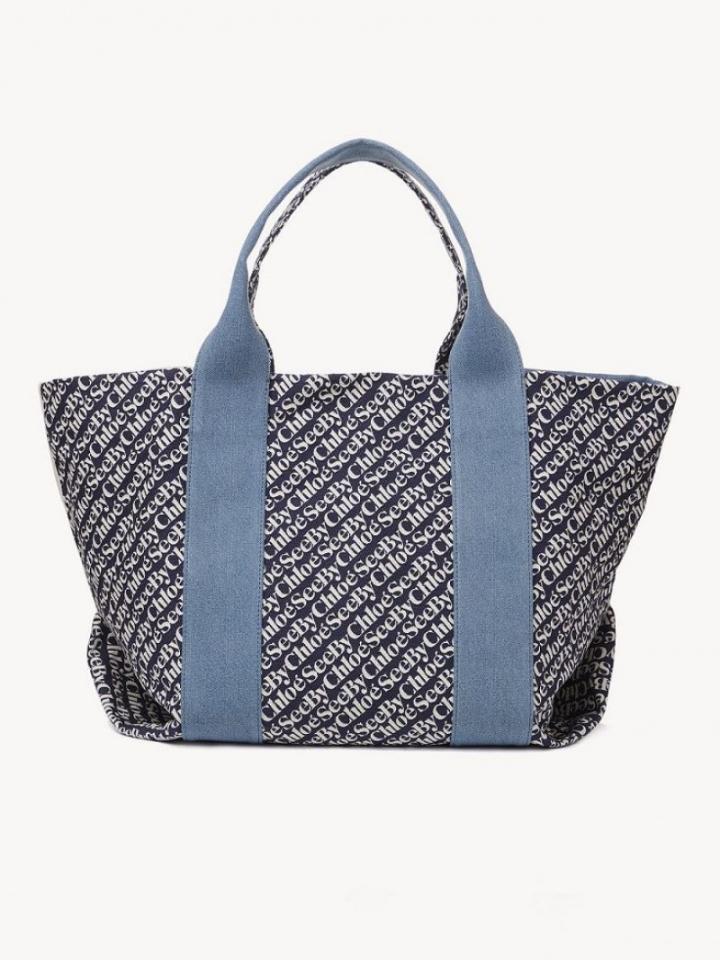 Chloe Laetizia Tote Tassen Koningsblauw Donkerblauw | CHE-SR14705