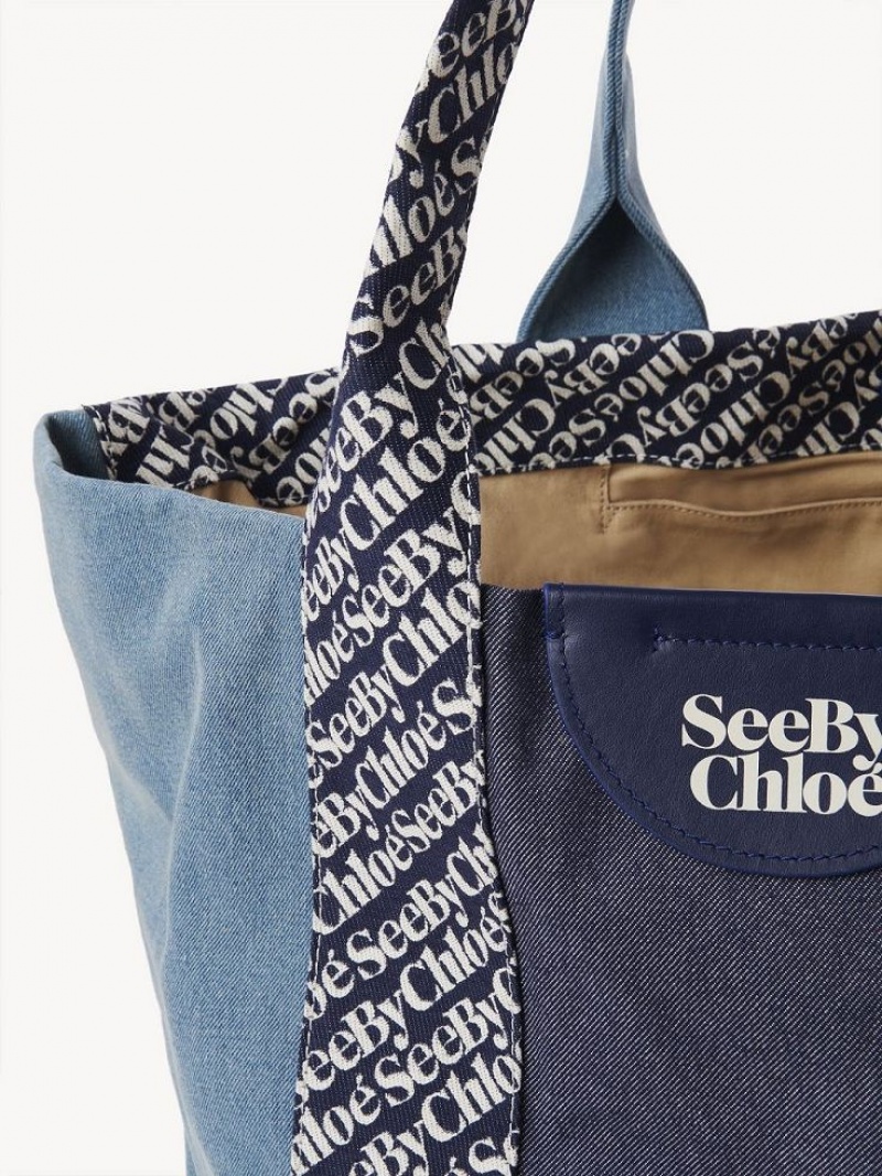 Chloe Laetizia Tote Tassen Koningsblauw Donkerblauw | CHE-SR14705
