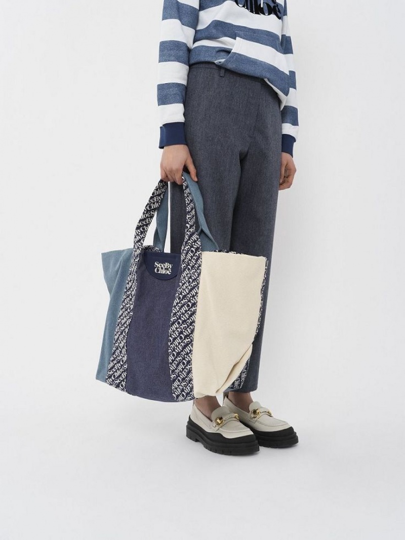 Chloe Laetizia Tote Tassen Koningsblauw Donkerblauw | CHE-SR14705