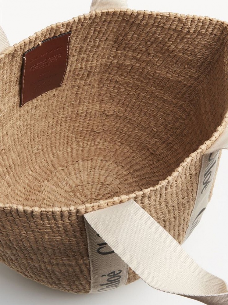 Chloe Large Woody Basket Tote Tassen Wit | CHE-SR13332
