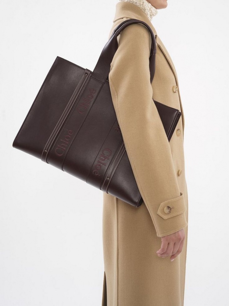 Chloe Large Woody Schoudertassen Diep | CHE-SR13433