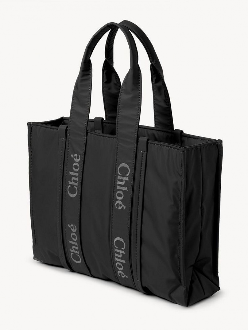 Chloe Large Woody Schoudertassen Zwart | CHE-SR13430