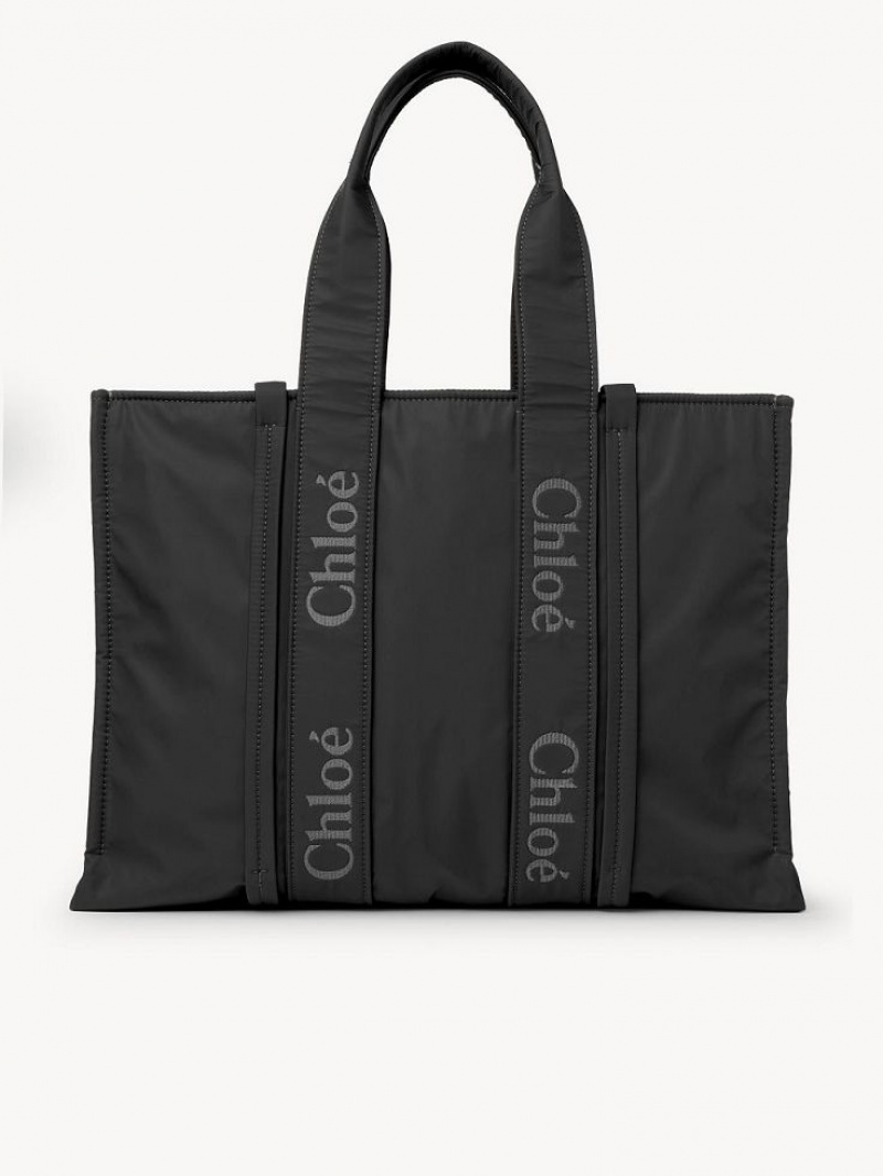 Chloe Large Woody Schoudertassen Zwart | CHE-SR13430