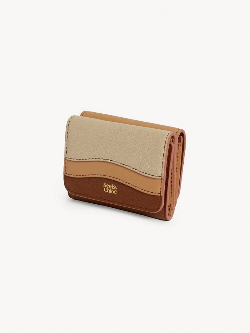 Chloe Layers Medium Tri-fold Kleine Portefeuille Bruin | CHE-SR14896