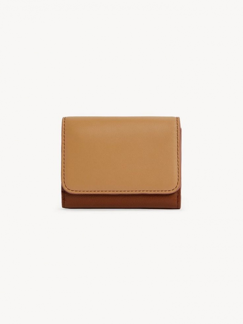 Chloe Layers Medium Tri-fold Kleine Portefeuille Bruin | CHE-SR14896