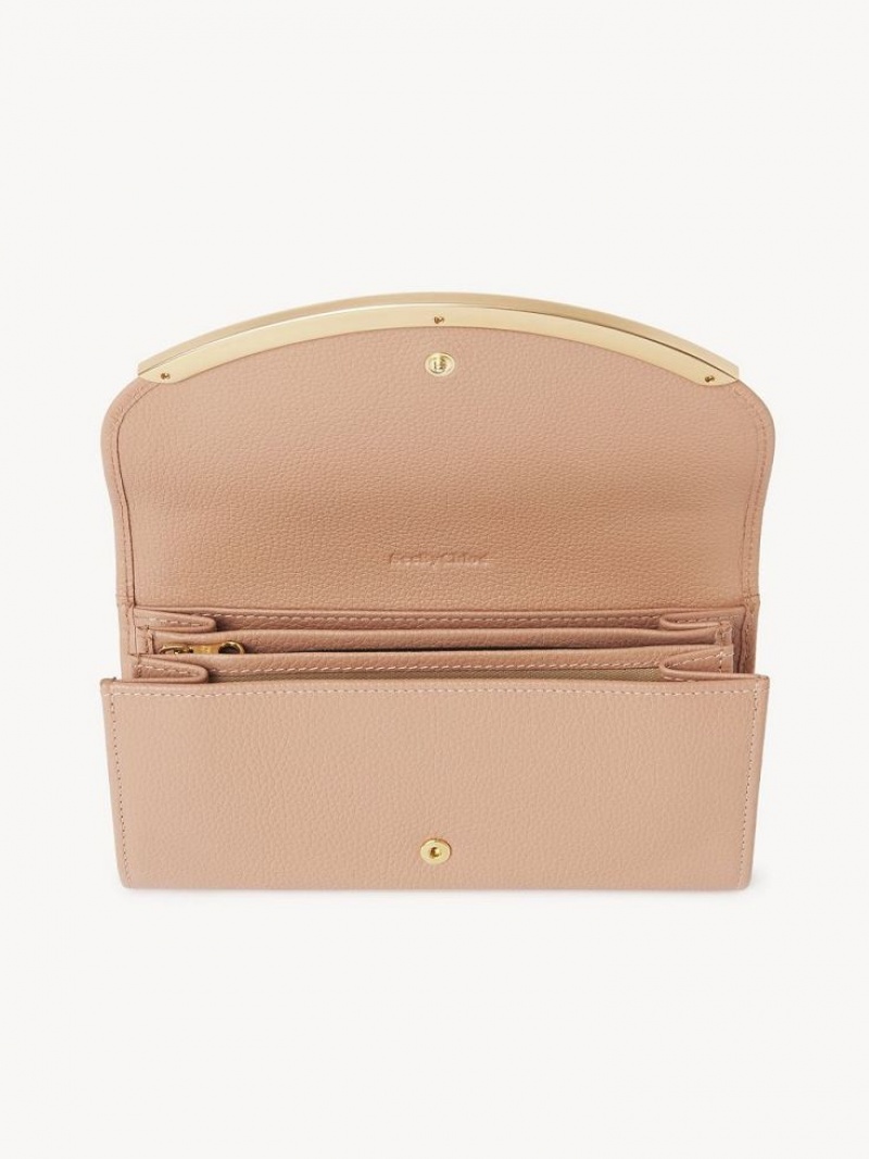 Chloe Lizzie Grote Portefeuille Koffie Roze | CHE-SR14916