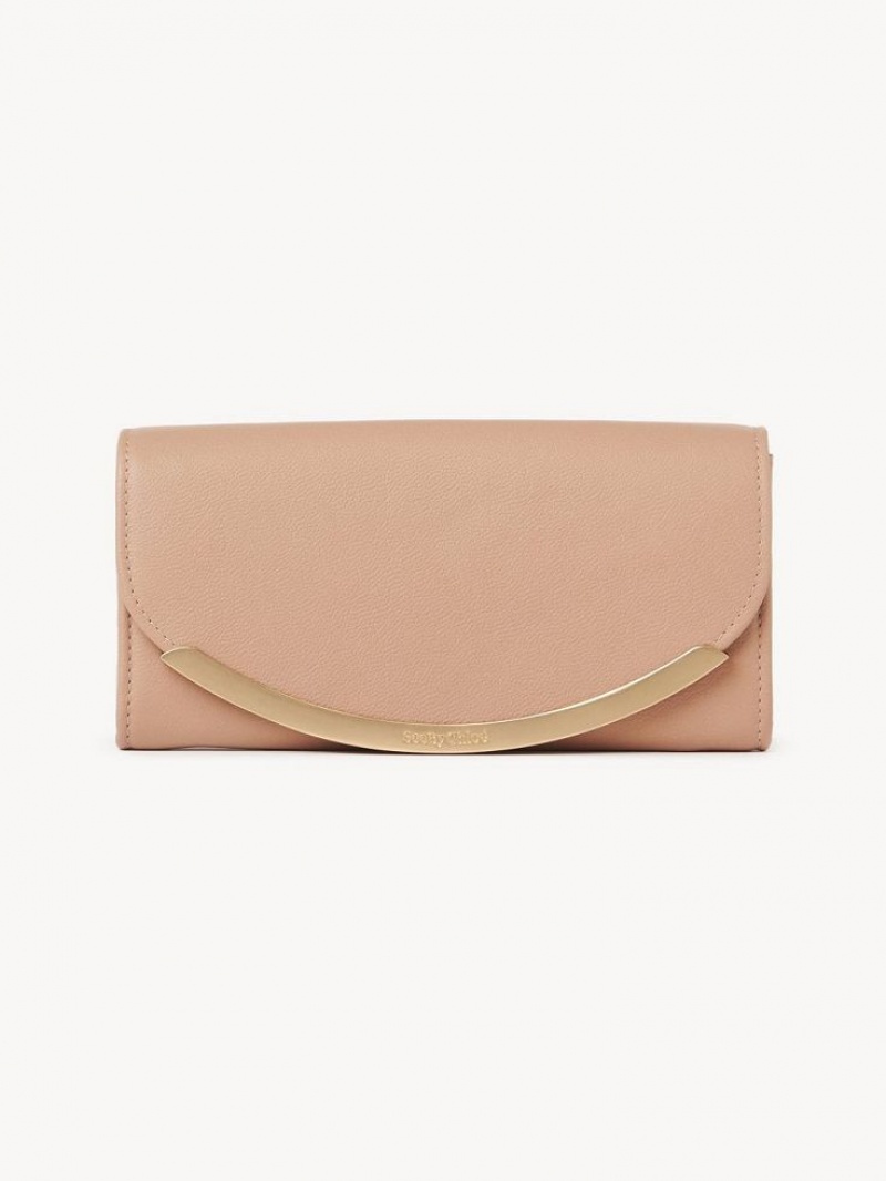Chloe Lizzie Grote Portefeuille Koffie Roze | CHE-SR14916