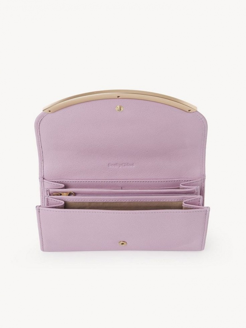 Chloe Lizzie Grote Portefeuille Lavendel Wit | CHE-SR14920