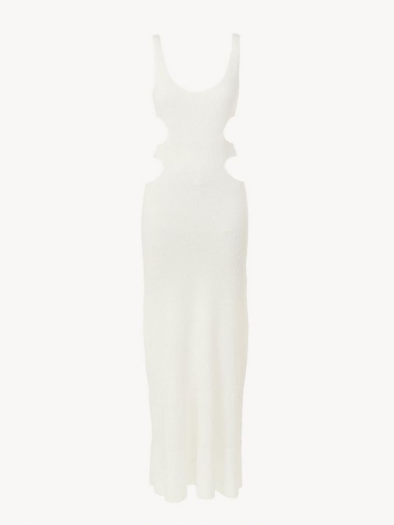Chloe Long Tank Jurk Wit | CHE-SR13834