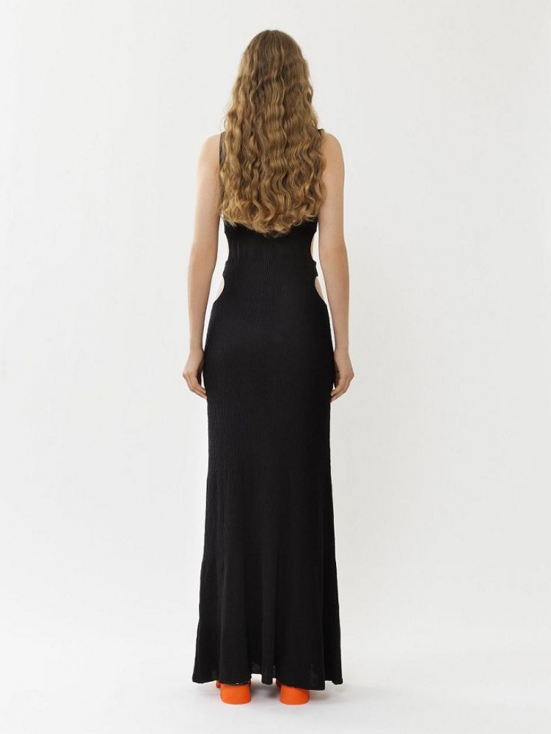 Chloe Long Tank Jurk Zwart | CHE-SR13841