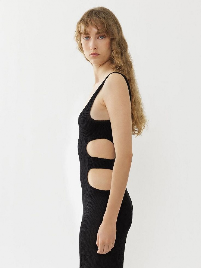 Chloe Long Tank Jurk Zwart | CHE-SR13841