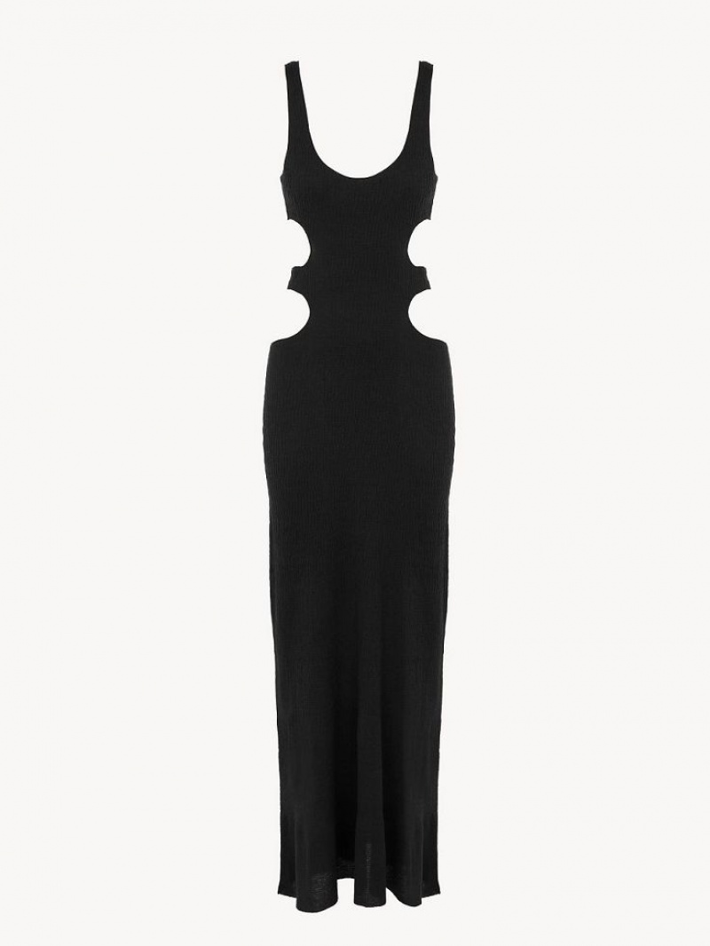 Chloe Long Tank Jurk Zwart | CHE-SR13841