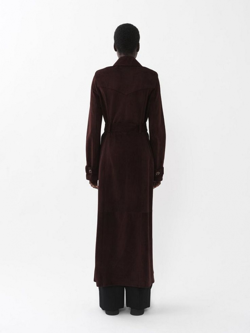 Chloe Long Trench Jassen Bruin | CHE-SR13802
