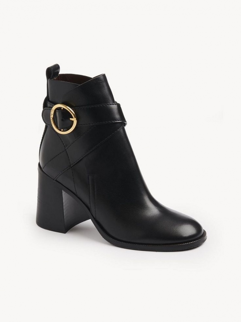 Chloe Lyna Enkellaarzen Zwart | CHE-SR14884