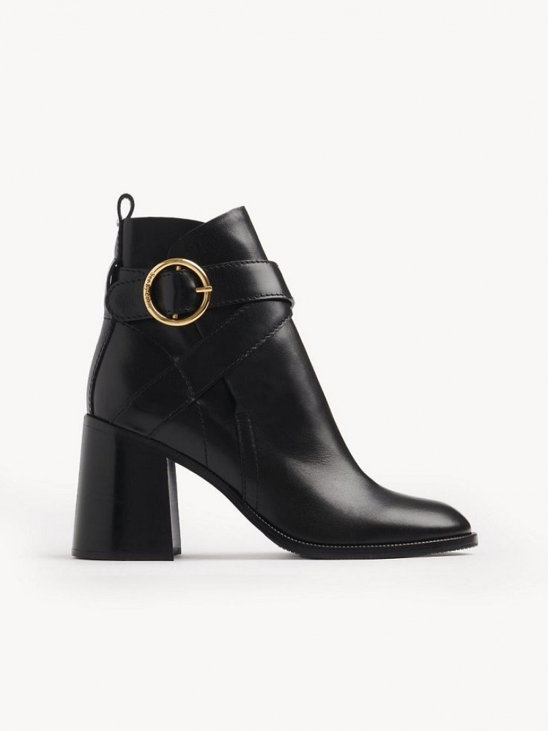 Chloe Lyna Enkellaarzen Zwart | CHE-SR14884