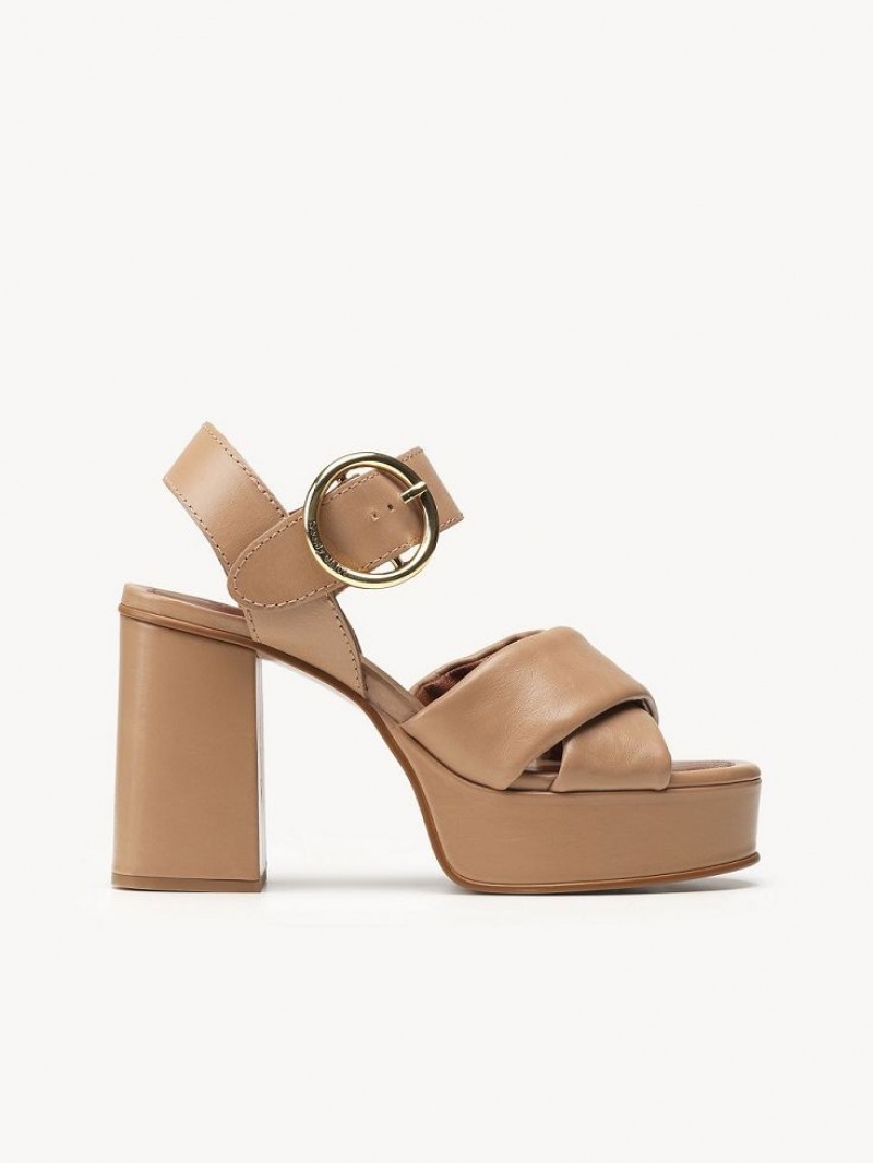 Chloe Lyna High-heel Sandalen Bruin | CHE-SR14840