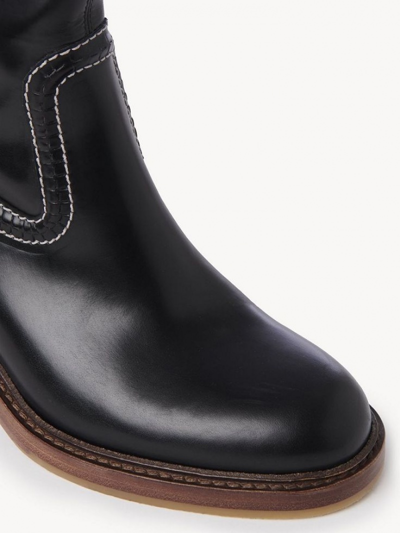 Chloe Mallo Hoge Laarzen Zwart | CHE-SR14222