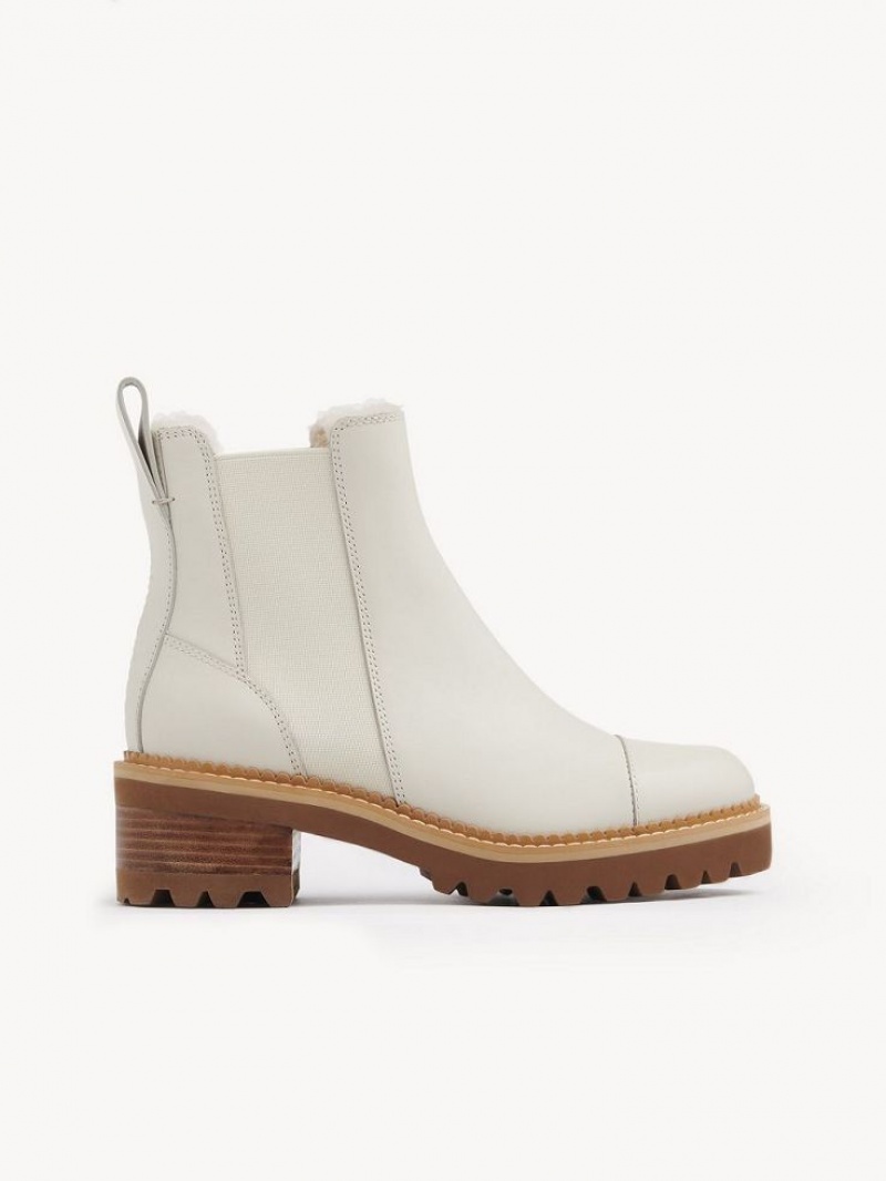 Chloe Mallory Chelsea Laarzen Wit | CHE-SR14886