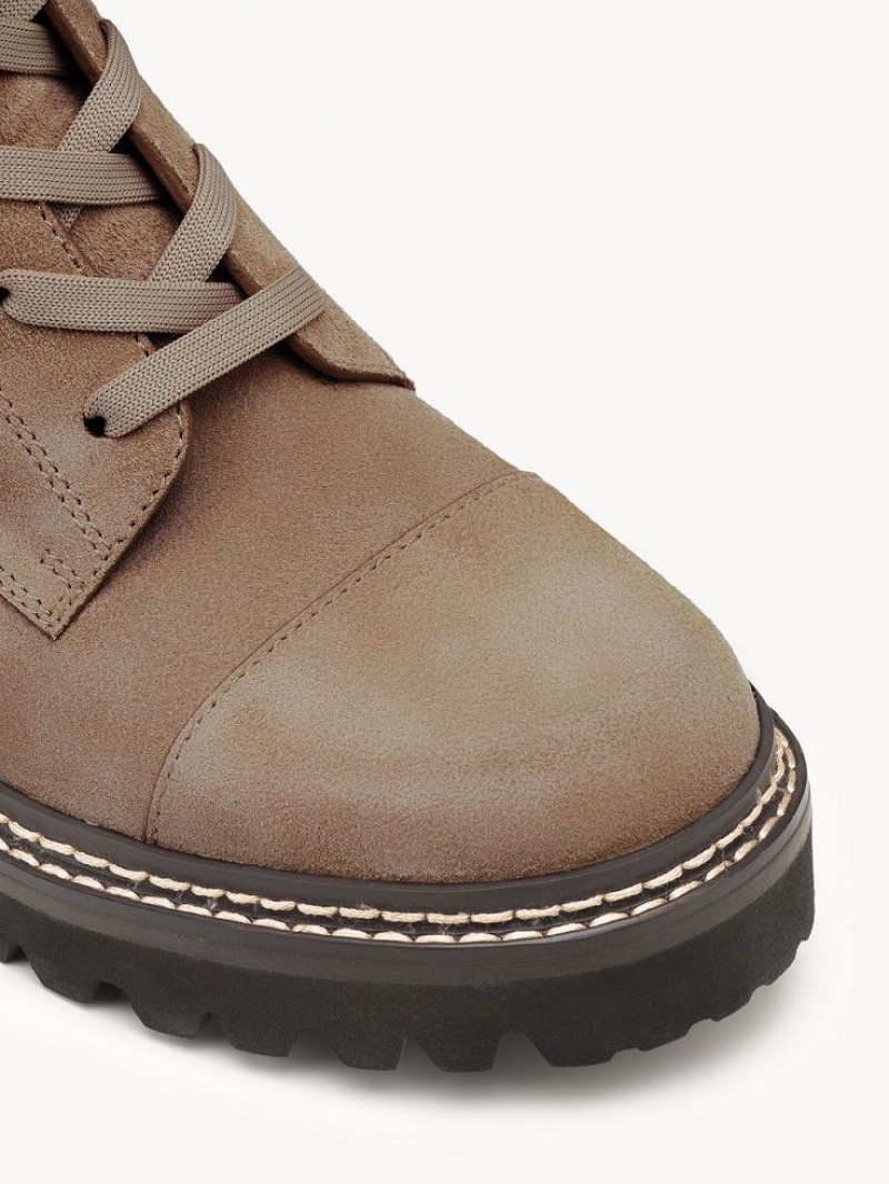 Chloe Mallory Enkellaarzen Khaki | CHE-SR14864