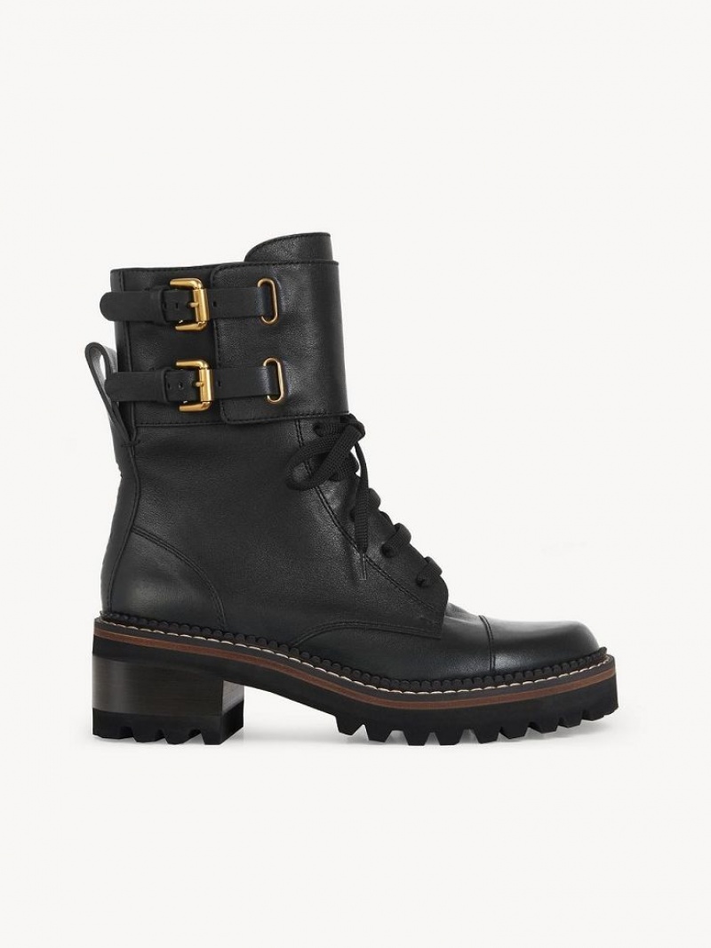 Chloe Mallory Enkellaarzen Zwart | CHE-SR14888