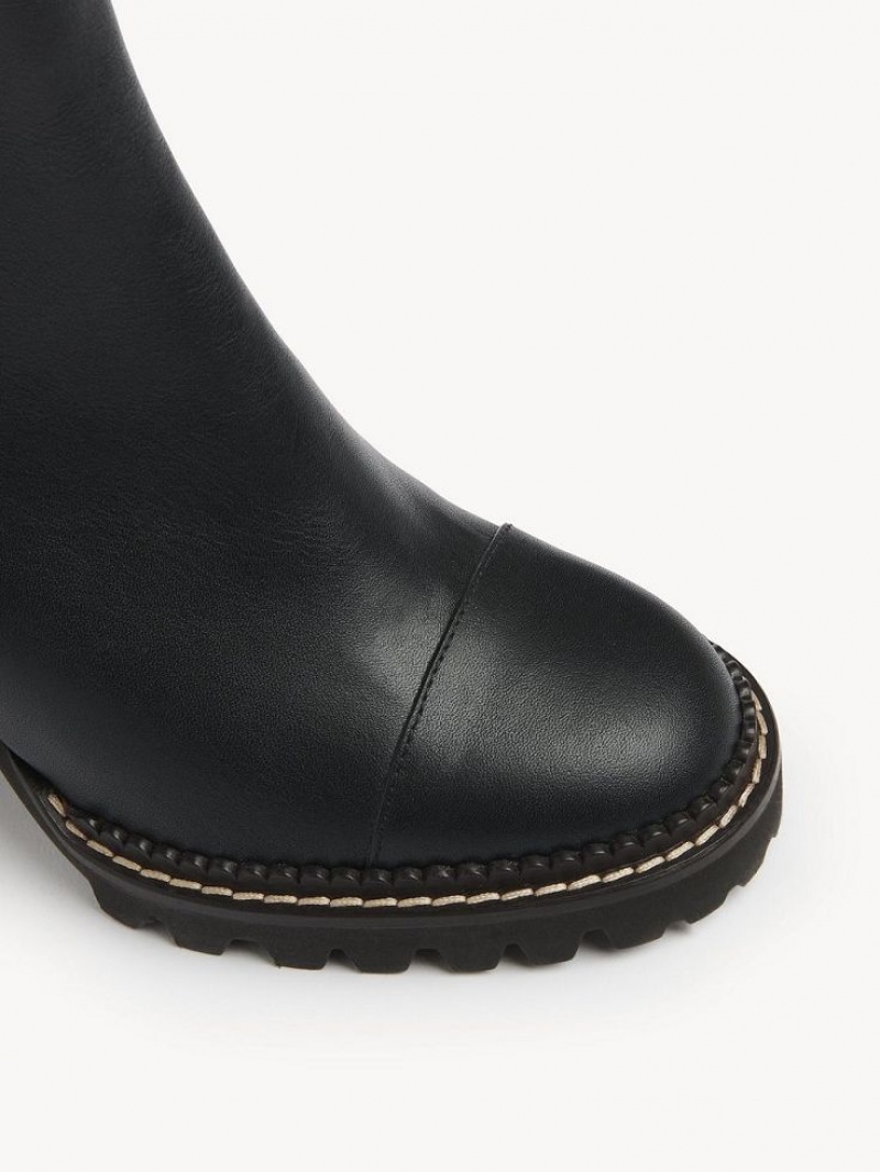 Chloe Mallory Enkellaarzen Zwart | CHE-SR14889