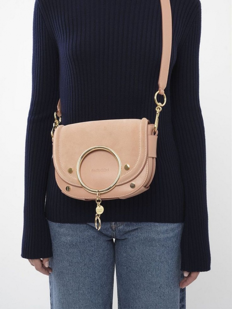 Chloe Mara Schoudertassen Koffie Roze | CHE-SR14620