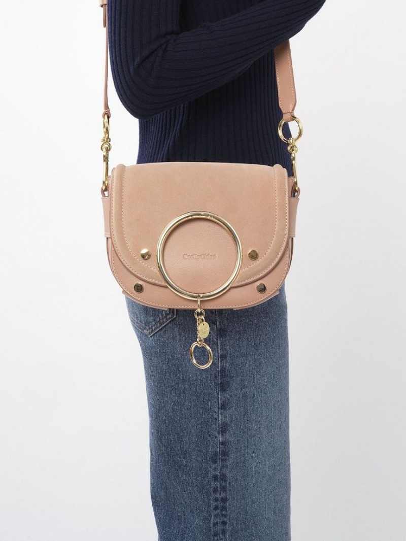 Chloe Mara Schoudertassen Koffie Roze | CHE-SR14620
