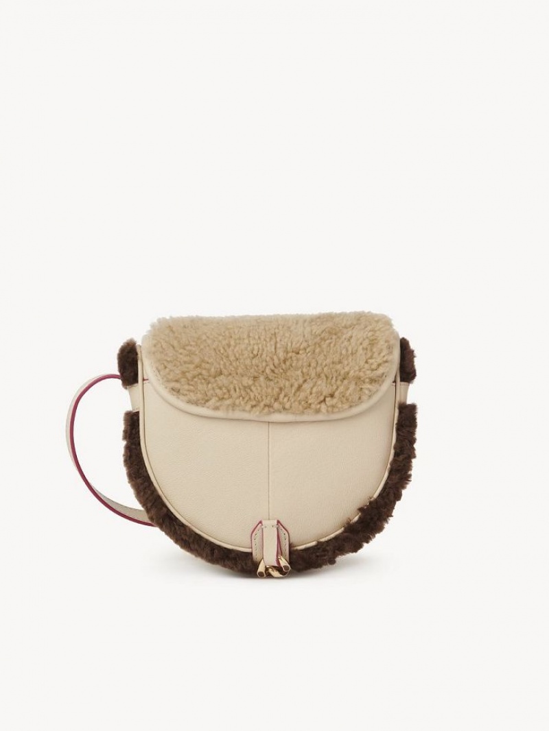 Chloe Mara Small Saddle Schoudertassen Beige | CHE-SR14604