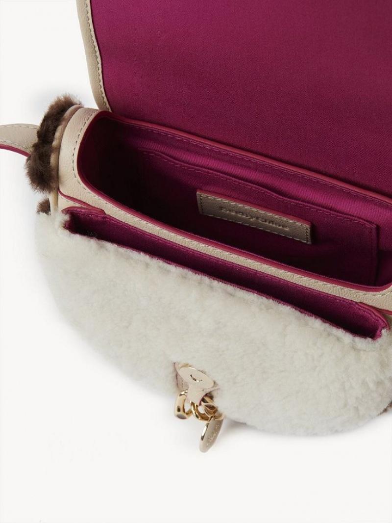 Chloe Mara Small Saddle Schoudertassen Beige | CHE-SR14604