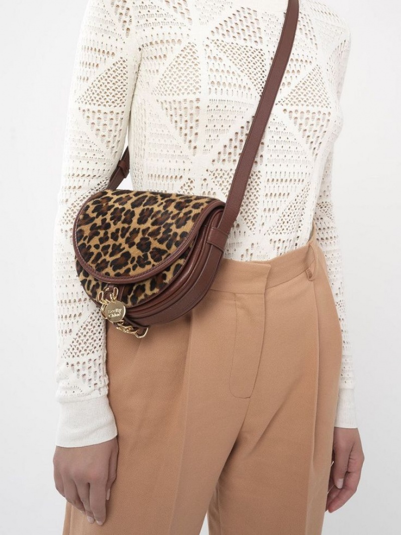 Chloe Mara Small Saddle Schoudertassen Koper Bruin | CHE-SR14603