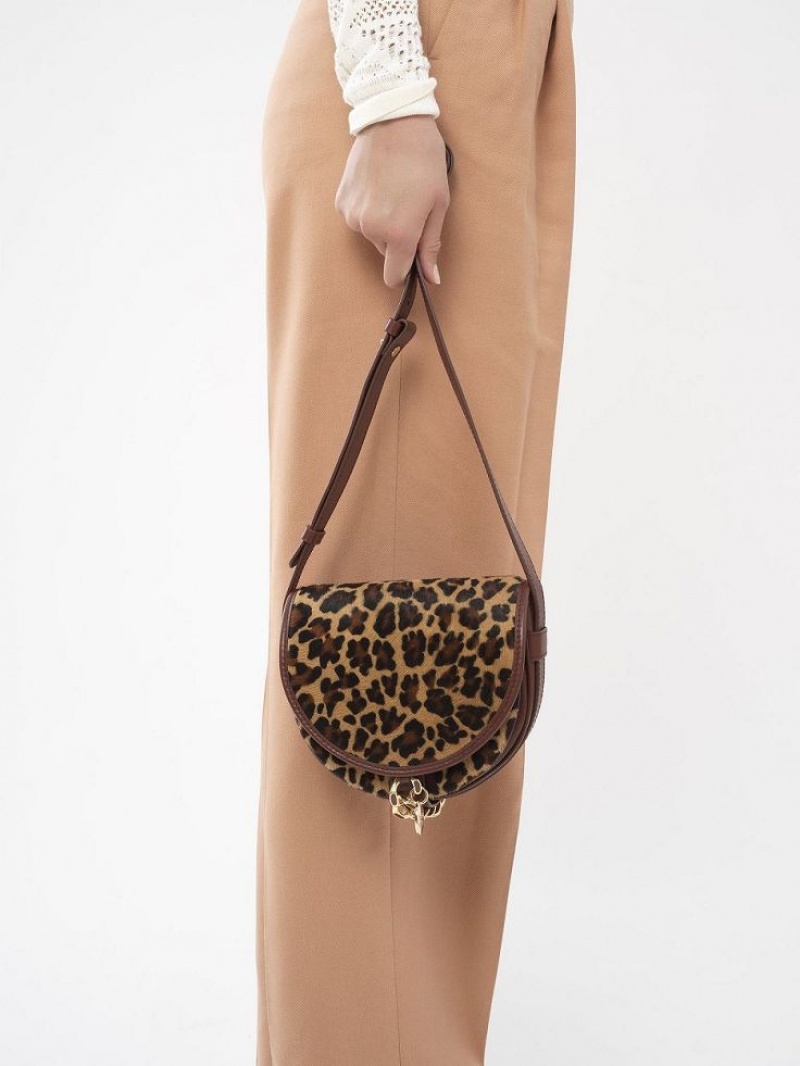Chloe Mara Small Saddle Schoudertassen Koper Bruin | CHE-SR14603