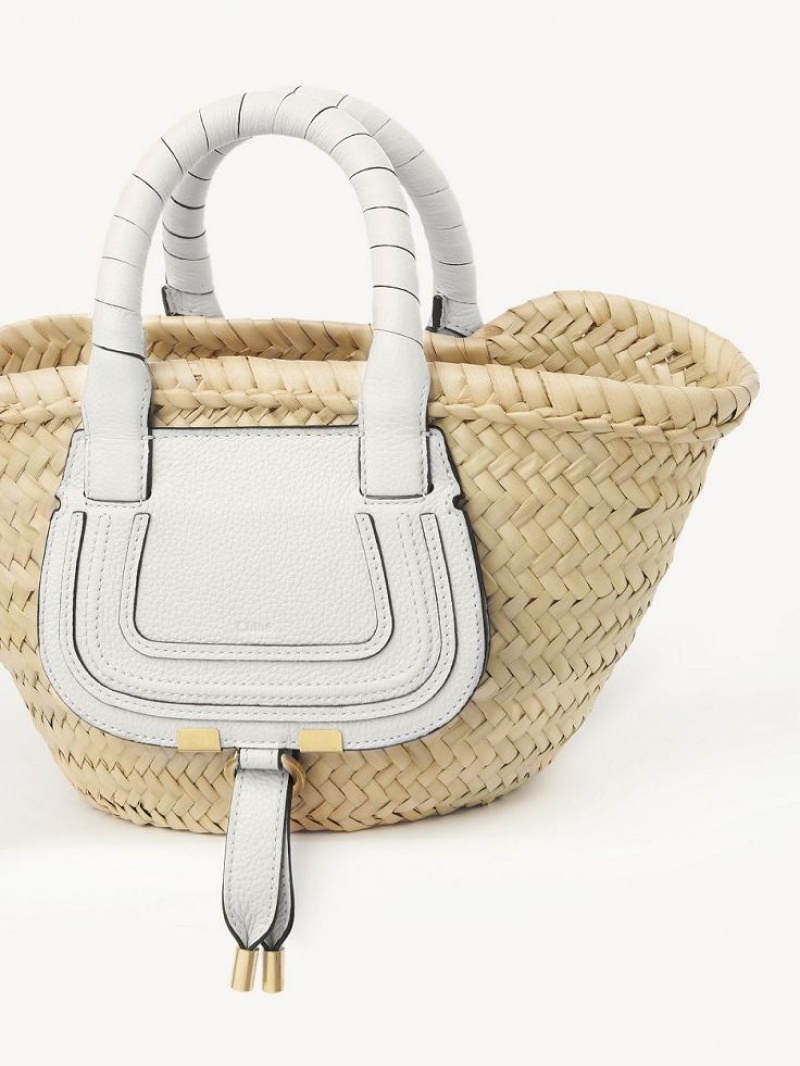 Chloe Marcie Basket Mini Tassen Wit | CHE-SR13662