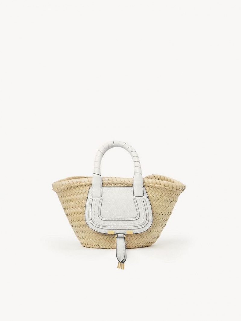 Chloe Marcie Basket Mini Tassen Wit | CHE-SR13662