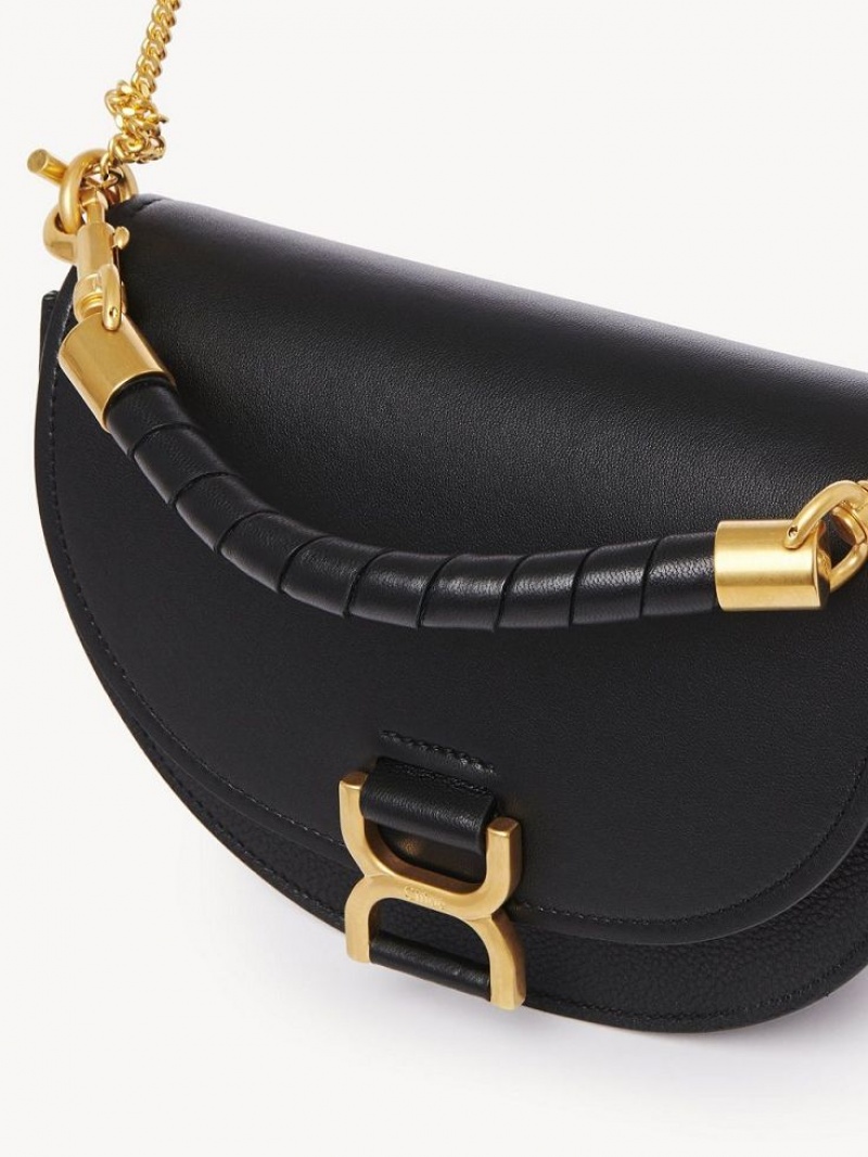 Chloe Marcie Chain Flap Crossbodytassen Zwart | CHE-SR13591