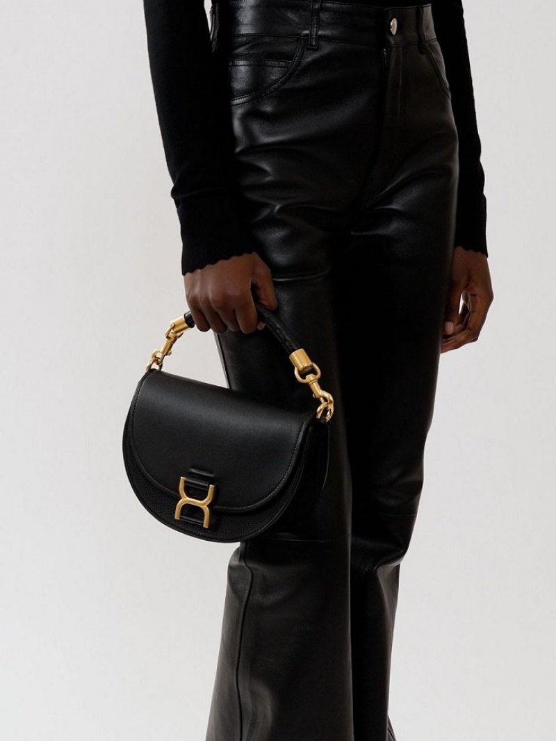 Chloe Marcie Chain Flap Crossbodytassen Zwart | CHE-SR13591